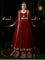 Maroon Color Faux Georgette Sequience Work Gown