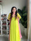 Violate Color Faux Georgette Embroidery Work Gown