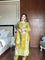 Violate Color Chinon Sequience Embroidery Work Kurti Pent