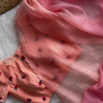 Pink Color Soft Cotton Beautifull Hand Dying Saree