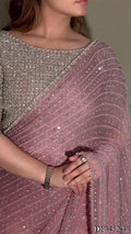 Beautifull Georgette Sequience Embroidery Work Saree