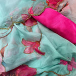 Soft Tebby Silk With Beautifull Print Work Saree