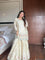 Off White Color Chinon Fabric With Embroidery Work Kurti Sharara