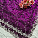 Pure Soft Fandy Silk With Daimond Khatli Work Saree