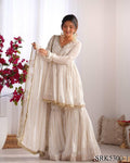 Beautiful Mal Chanderi With Real Mirror Handwork Sharara Suit