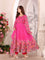 Beautifull Tebby Frora Printed With Lace Work Anarkali