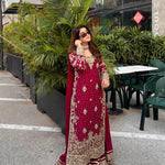 Beautifull Fox Georgette Codding Sequience Work Top Plazzo