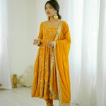 New Wear Faux Georgette Embroidery Work Anarkali