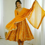 New Wear Faux Georgette Embroidery Work Anarkali