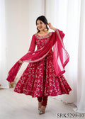 New Wear Faux Georgette Embroidery Work Anarkali