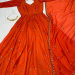 New Wear Zipsy Silk With Thread Shining Work Gown