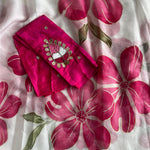 Premium Georgette Elegent Print Work Saree