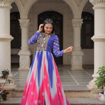 Navratri Special Fox Georgette Gamthi Work Gown