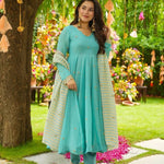 Beautifull Faux Georgette Embroidery Work Anarkali