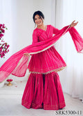 Beautiful Mal Chanderi With Real Mirror Handwork Sharara Suit