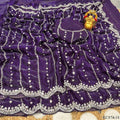 Space Silk With Original Beeds Work Saree