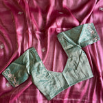 Pink Color Premium Tissue Silk With Butterfly Work Saree