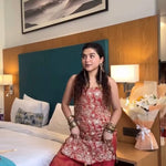 Maroon Color Simmer Silk With Thread And Sequience Work Top Sharara