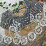 Pure Soft Fendy Chiffon Two Ton Embroidery Work Saree