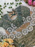 Pure Soft Fendy Chiffon Two Ton Embroidery Work Saree