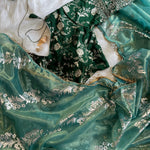 Golden Shaded Soft Fabric Wirh Hand Work Saree