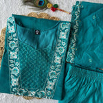Premium Roman Silk With Embroidery Work Top Pent