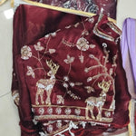 Very Soft Elegent Embroidery Work Saree