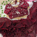 Fendy Sartin Silk Jharkhand Work Saree