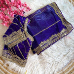 Pure Soft Zimmy Choo Embroidery Sequience Work Saree