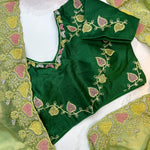 Pure Soft Fendy Chiffon With Heavy Embroidery Work Saree