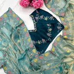 Pure Soft Fendy Chiffon With Heavy Embroidery Work Saree