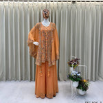 Beautifull Faux Georgette Sequience Embroidery Work Top Plazzo