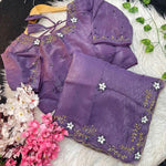 Beautifull Elegent Rich Look With Hand Khatli Work Saree