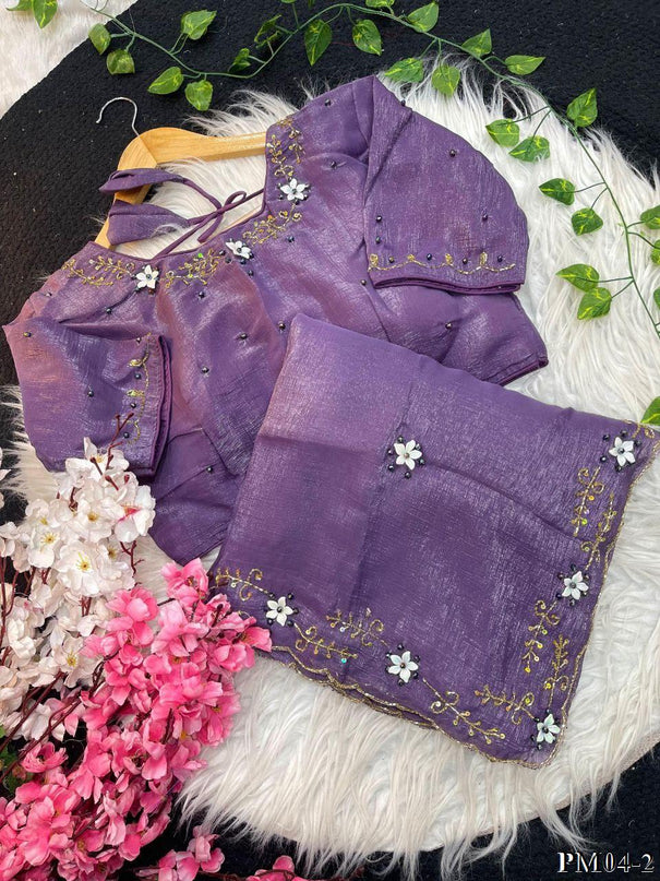 Beautifull Elegent Rich Look With Hand Khatli Work Saree