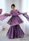 Beautiful Mal Chanderi With Real Mirror Handwork Sharara Suit
