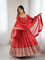 Red Color Crunchy Silk With Embroidery Zari Work Gown