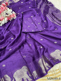 Beautifull Soft Khadi Silk With Beautifull Zari Work Saree
