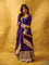 Purple Color Chinon Silk With Embroidery Work Gown