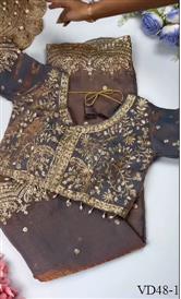 Beautifull Fendy Chiffon Two Tone With Embroidery Work Saree