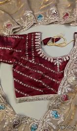 Beautifull Soft Fendy Sartin With Embroidery Sequience Work Saree