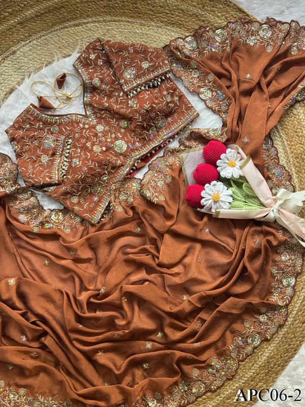 Soft Rangoli Crush Designer Saree