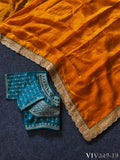 Beautiful Fandy Sartin With Border Embroidery Work Saree