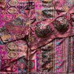 Most Viral Crepe Fabric With Printed Pattern Sequience Work Saree