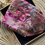 Most Viral Crepe Fabric With Printed Pattern Sequience Work Saree