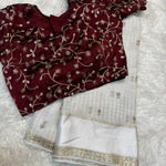 Beautiful Elegant Look Sequence Work Pure Viscose Georgette Saree