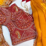 Beautifull Premium Soft Fendy Silk With Embroidery Work Saree