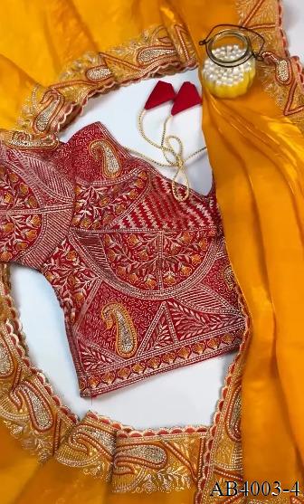 Beautifull Premium Soft Fendy Silk With Embroidery Work Saree