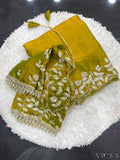 Beautifull Elegetn Rich Look With Coding Embroidery Work Saree