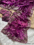 Beautifull Fandy Sattin Silk With Embroidery Work Saree