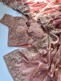 Beautifull Fandy Sattin Silk With Embroidery Work Saree